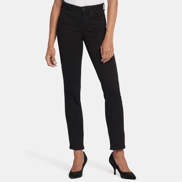 NYDJ Black Sheri Slim Jeans Size 6 NWT - Picture 1 of 6